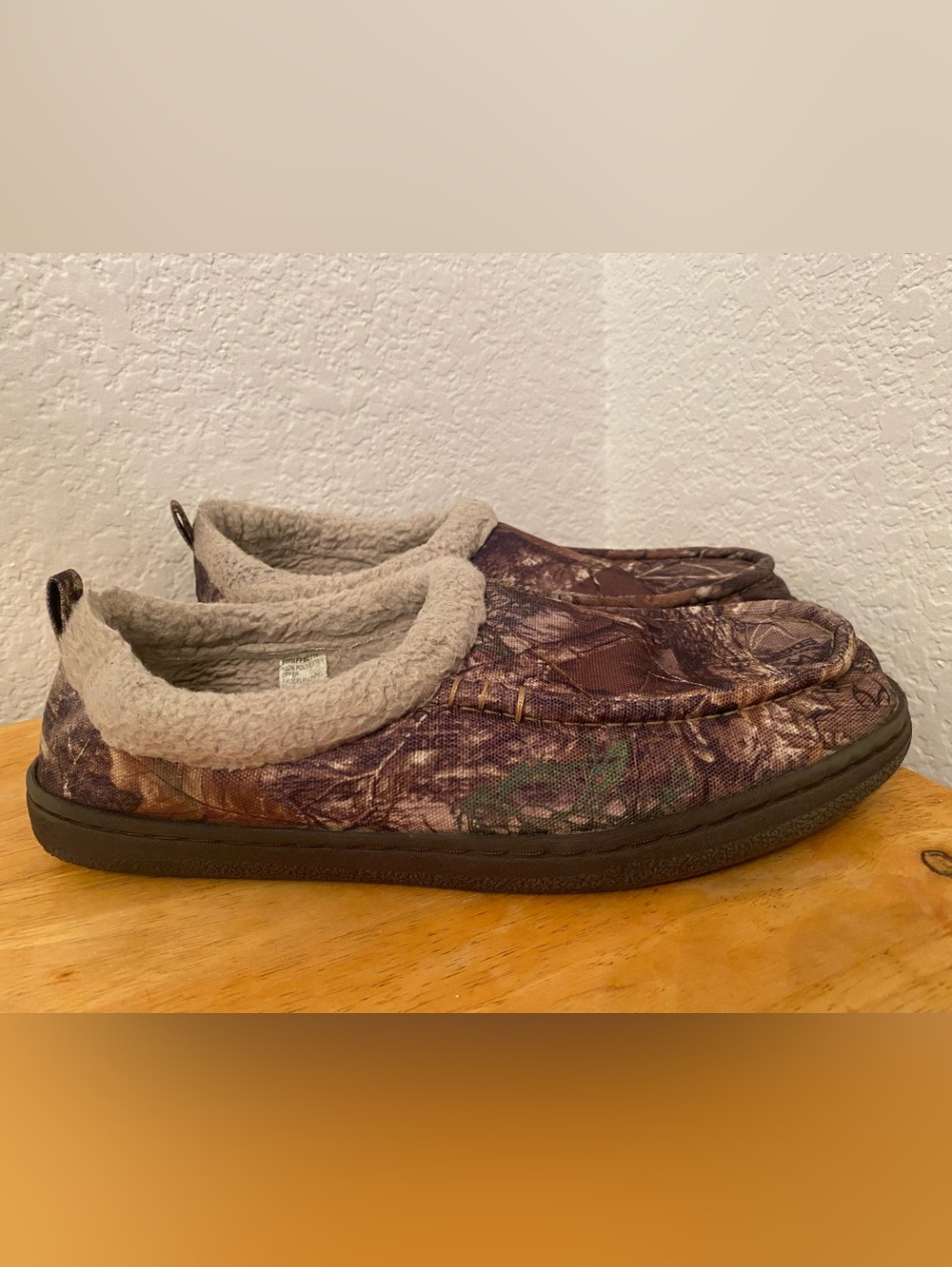 Magellan Outdoors Brown Camo Slip-On Moccasin Slippers